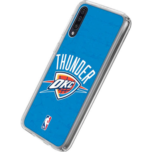 NBA OKC Thunder Distressed Galaxy A50 Clear Case